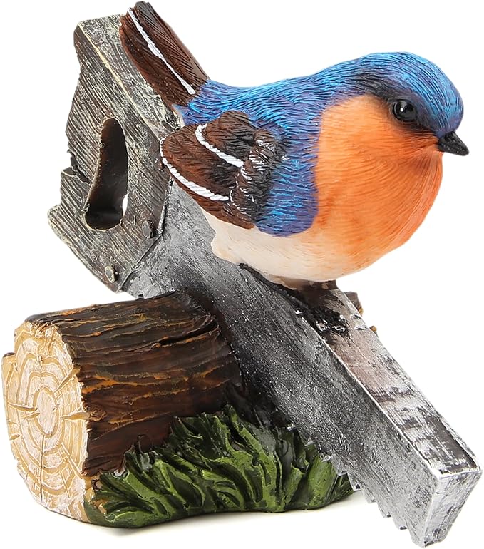 Bird Statue for Garden Decorations,Animal Blue Bird Figurines for Indoor Outdoor Backyard Yard Porch Patio Lawn Outside Home Shelf Decor,Garden Sculptures & Statues,Bird Lover