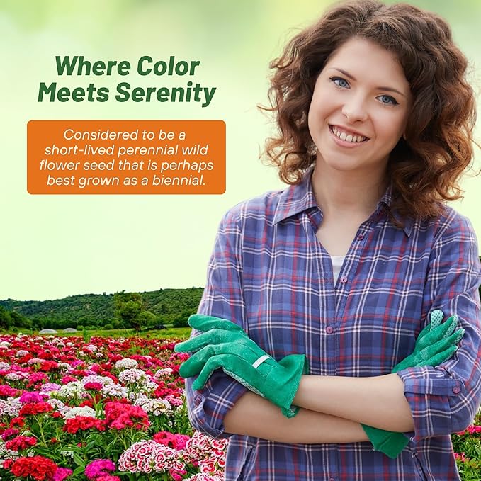 Outsidepride Sweet William Dianthus Seeds - 5 Lbs. Perennial, Winter Hardy Wildflower Seeds w/Fragrant & Vibrant Blooms, Ideal for Pollinator Gardens, Cut Flowers & Colorful Landscaping