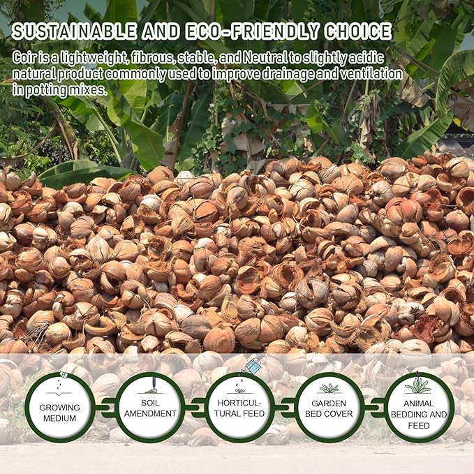 10QT Organic Coco Coir Perlite Mix, Coco Coir Mix for Plants, Coco Perlite Mix 70/30 for Gardening, for Plants Indoor, for Houseplants, to Promote Root Growth, and Water Retention and Plant Growth