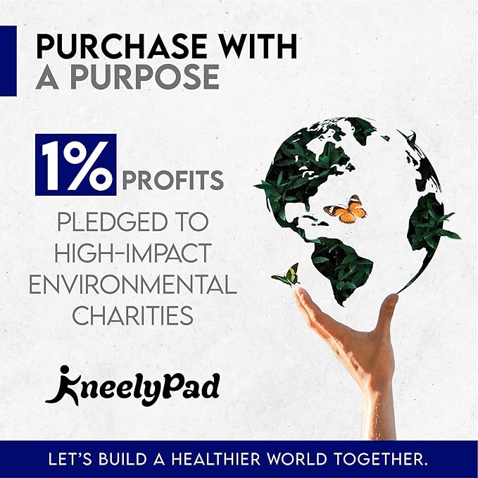 KneelyPad by Kneely | Kneeling Pad for Gardening, Exercise, Cleaning, & Mechanic Work | Extra Thick Memory Foam Knee Cushion for Gardening with Washable Cover | Foldable Gardening Knee Pad with Handle