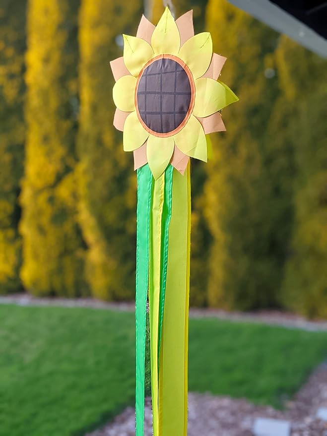 Madrona Brands Sunflower Windsock | Durable Outdoor Hanging Decoration | Yard, Garden, Patio, Home and More | 42-Inch