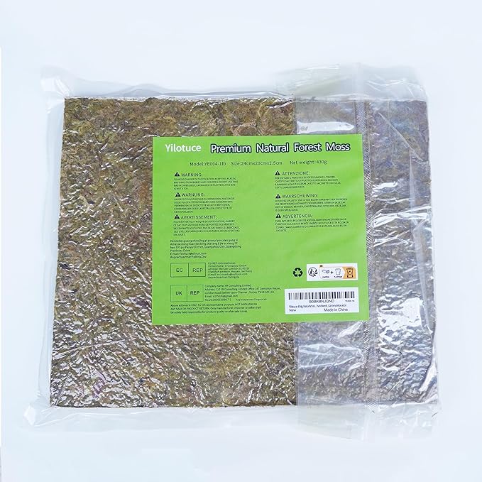 1 lb Natural Orchid Moss for Potted Plants, Nice Soilless Potting Soil for Seedling and Cutting, Good Idea for Reptile Terrarium, Crafts, Garden Decoration