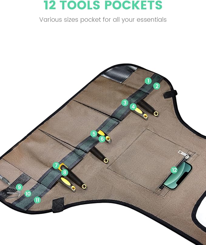 EJWOX Garden Work Apron with Pockets,Great Gardening Gifts for Women Lawn Care