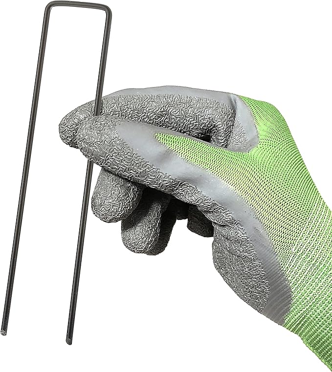 500-Pack 6'' 11 Gauge Heavy-Duty U-Shaped Garden Stakes Staples Spikes Pins Pegs - Ground Stakes for Anchoring Landscape Fabric