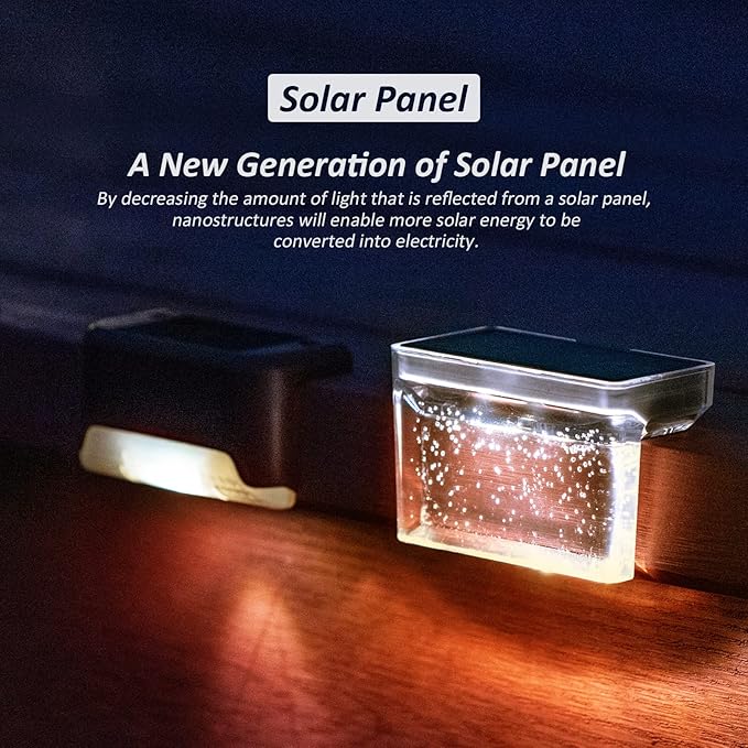 Solar Deck Lights Outdoor 16 Pack LED Step Fence Patio Wall Lights Garden Pathway Decoration Lighting, Accent Lighting (Warm White)