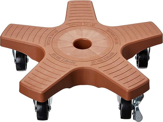 Bosmere S14430 Down Under Plant Caddie, Heavy Duty Plant Stand with Wheels, 500lb Capacity, 14-Inch,Terra Cotta