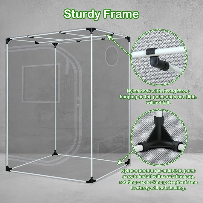 Grow Tent 36"x60"x78" Growing Tents for Indoor Plant 600D Mylar Hydroponic High Reflective Grow Room for Plant Fruit Flower Veg Growing