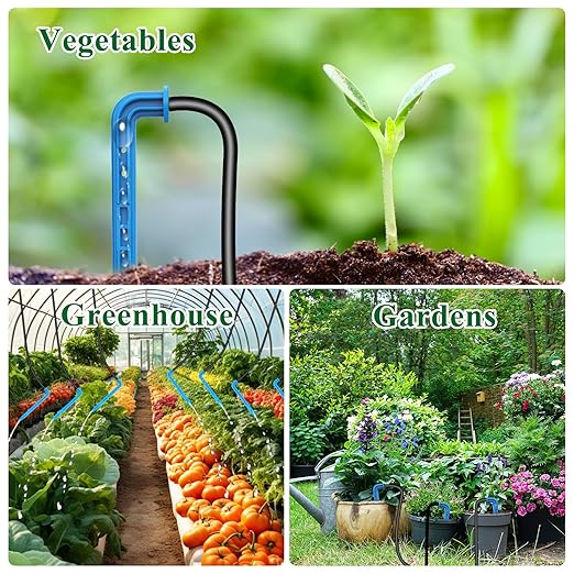 Drip lrrigation Kit System, Solar Automatic DlY Watering Device Supported Pots Plants, Equipment Set for Garden Greenhouse Flower Bed Patio Lawn(Extra Accessories Kit)
