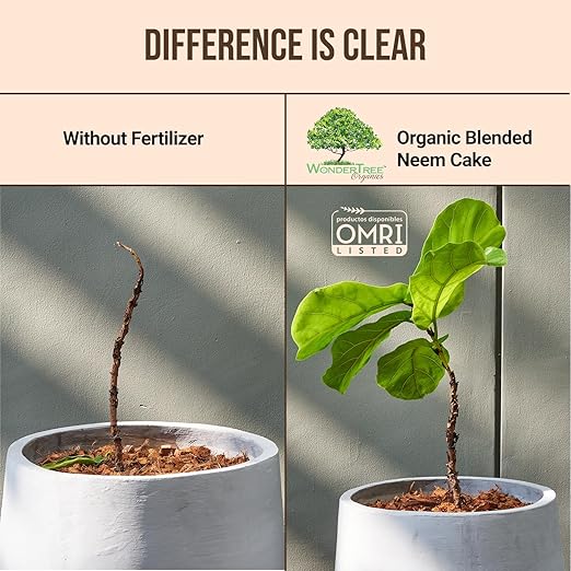 Eden Grow Max Organic Blended Neem Cake | Perfect for Home Gardening, Fruits, Lawns & Flowers | OMRI Listed (5lbs)