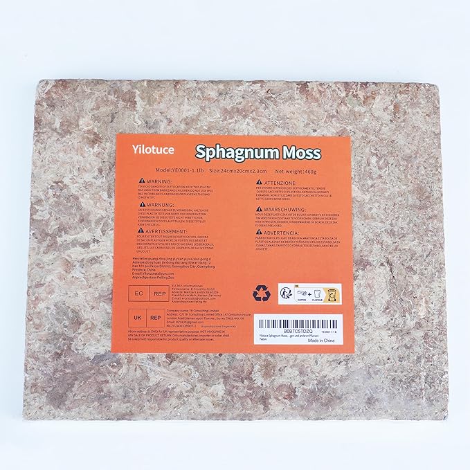 1.1 lb Sphagnum Moss for Plants, Carefully Selected Clean Sphagnum Mos for Rooting Plants
