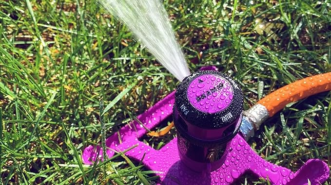 Dramm ColorStorm Gear Drive Sprinkler on Heavy Duty,Durable Metal Base, 4 Patterns, Ideal for Small, Medium & Large Areas with Pass Through Feature, Green, 40 Foot Diameter