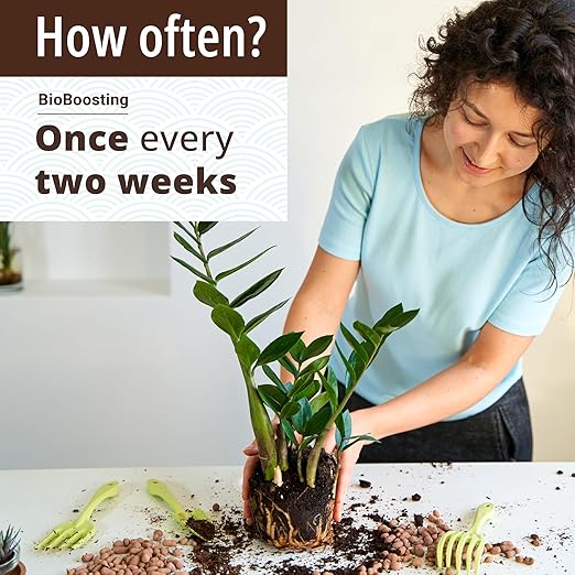 Plant Food for Houseplants - 3 Packs of “BioBoosting” Mineral Tablets for Soil Enrichment; Nitrogen Fertilizer for Indoor/Outdoor Plants; Garden, Tree and House Plant Fertilizer