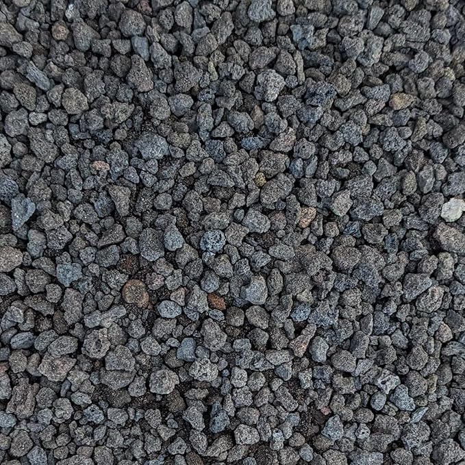 Black Lava Rocks for Plants Natural Horticultural Volcanic Rock (1/4" Size) (Mined in USA) (2-lb Bag)