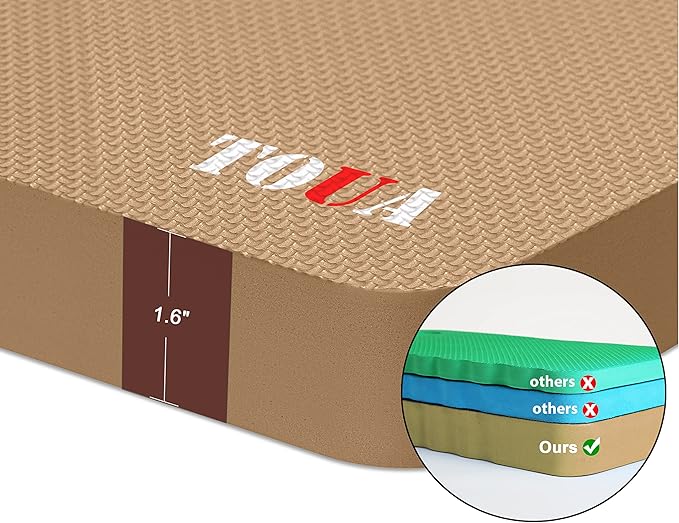 Kneeling Pad Thick Extra Large High Density Foam Comfort Kneeling Pad for Work Gardening Yoga Exercise Garden Knee Pad Beige, 1 pack