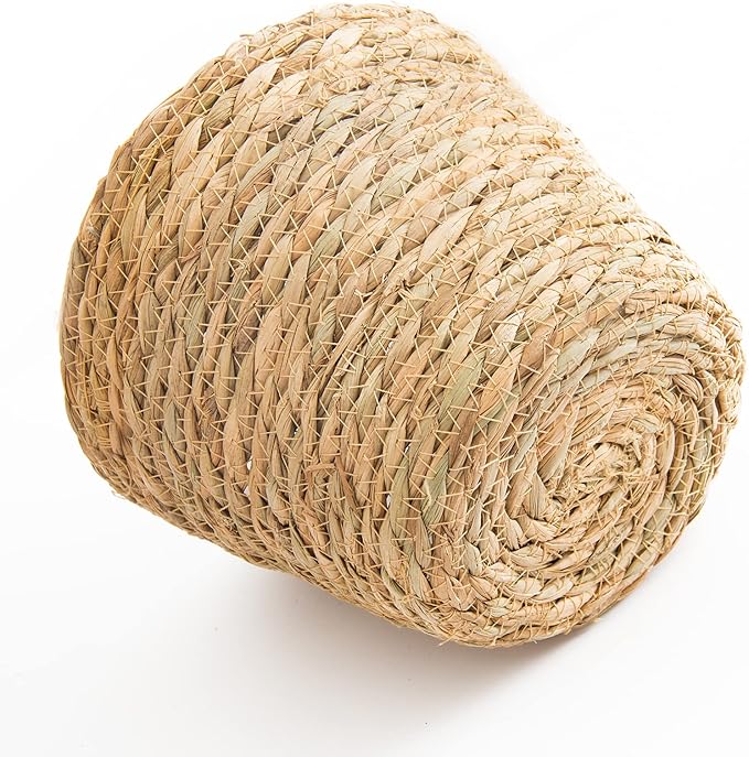 Plant Baskets for Indoor Plants, Seagrass Flower Plant Pots Cover Storage Basket for Organizing,9.8 inch,Brown Set of 3