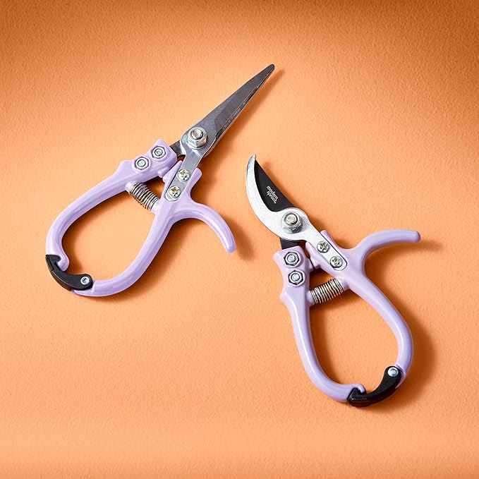 Modern Sprout Gardening Shears & Pruners 2-pack, Lightweight, Durable, One Size (Lavender)