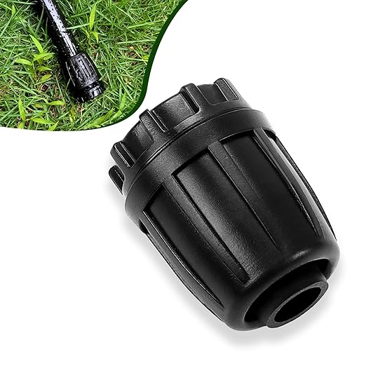 10 Pack 1/2 Inch Drip Irrigation Fittings End Caps for 1/2 Inch Drip Irrigation Tubing (0.52" ID x 0.60"-0.63" OD), Anti-Drop 1/2'' Drip Line Barbed Locked End Plugs Nuts Connectors