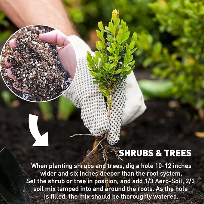 AeroSoil Perlite Horticultural Soil Additive – Potting Soil for Plants – Seed Starter - Coarse 4 CF & Hydro Crunch CB801 Coco Coir 2.5 Cubic Ft Block of Soiless Growing Media, Brown