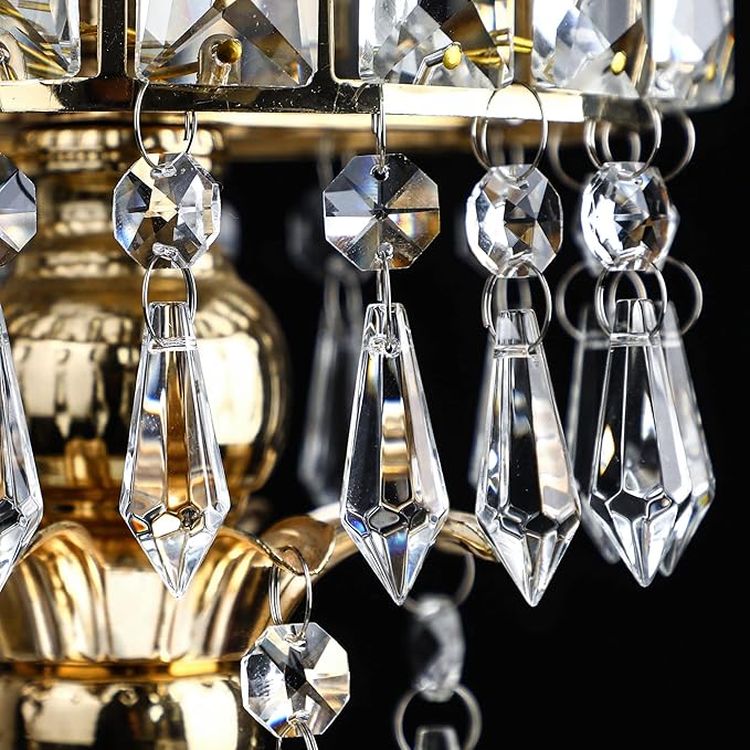 50pcs 38mm Chandelier Crystal Icicle Prisms Replacement Drops Lamp Candle Holders Curtain DIY Parts