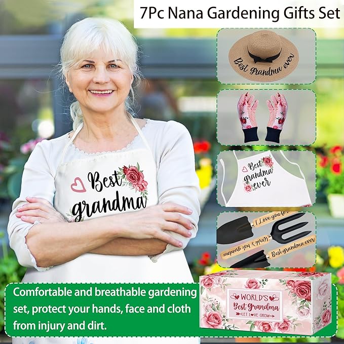 Grandma Gifts,Grandma Gifts for Birthday,Birthday Grandma Gifts and Grandma Garden Gifts,Gifts for Grandma Outdoor Horticulture Starter, Garden Tool Set Gift for Plant Lover Grandma