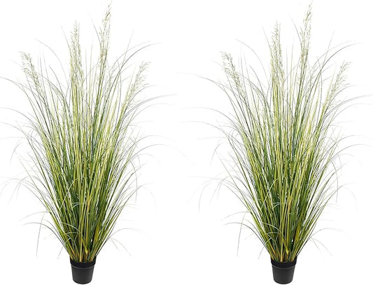 Artificial Plant 5ft(2pack) Tall Artificial Grass Plant,Faux Plants Indoor Home Decorative Artificial Plants & Flowers in Pot Fake Plant, House Plant Indoor