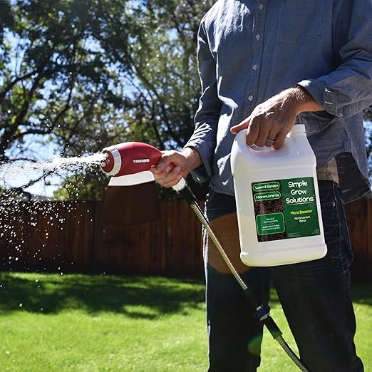 Organic Micronutrient Booster- Complete Plant & Turf Nutrients- Simple Grow Solutions- Natural Garden & Lawn Fertilizer- Grower, Gardener- Liquid Food for Grass, Tomatoes, Flowers, Vegetables (1 Gallon)