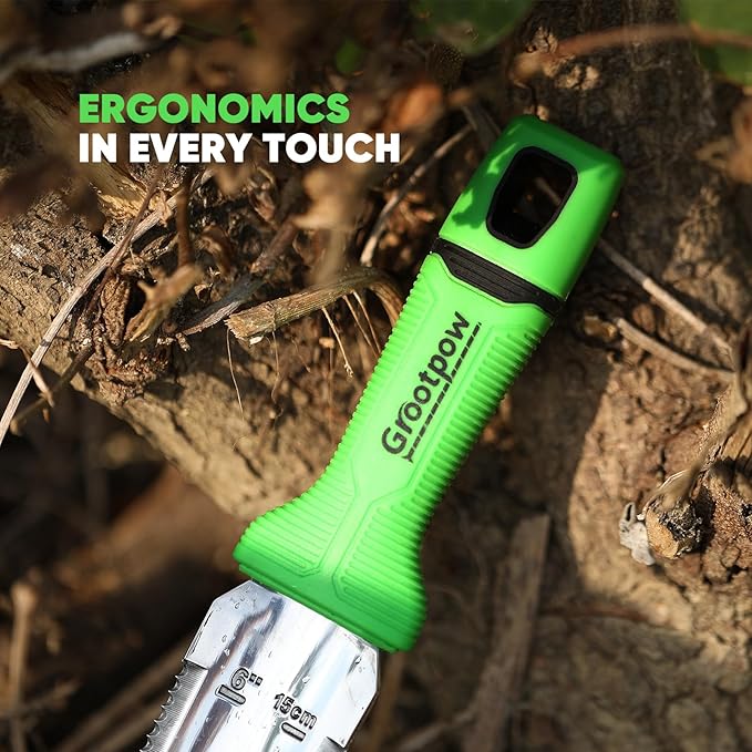 GK01 Hori Hori Garden Knife, Full Tang Gardening Knife with 7.1" Stainless Steel Double-Edged Blade, Heavy Duty Gardening Hand Tool for Weeding and Gardening with Oxford Sheath - in Gift Box