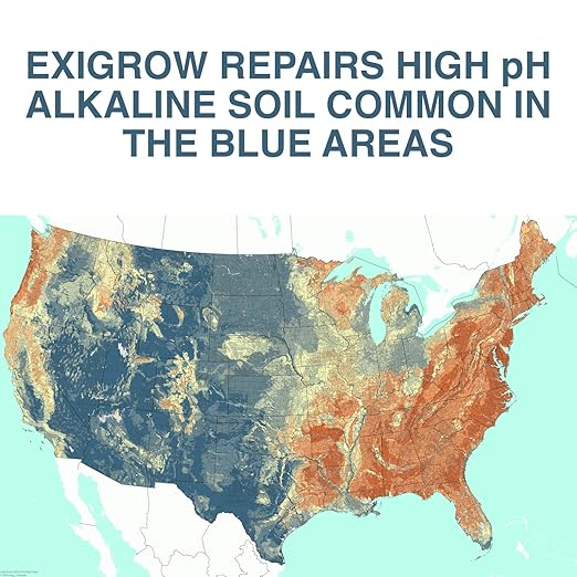 ExiGrow Alkaline Soil Treatment - Soil Loosener - Soil Conditioner - Soil Softener - Liquid Aeration - Any Grass Type - Repair Compact Soil, Standing Water, Poor Drainage - 32oz