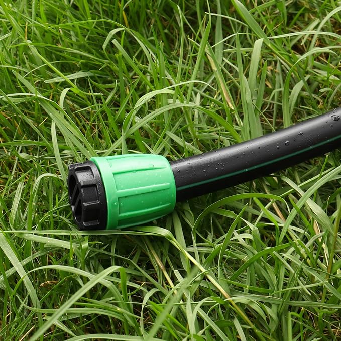 Drip Irrigation Fittings for 1/2 inch Tubing (0.60"-0.63" OD), 12 Pieces Barbed Locked End Plug Connectors, End Caps Drip Line Nuts Connectors for Drip Irrigation Hose (13mm ID)