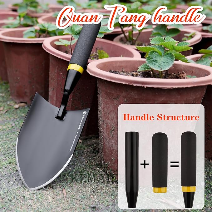 Heavy Duty Gardening Trowel - Strong, Rust - Resistant Stainless Steel - Ergonomic Grip - Excellent Tool for Gardening, Garden Hand Shovel, Trowel Garden Tool