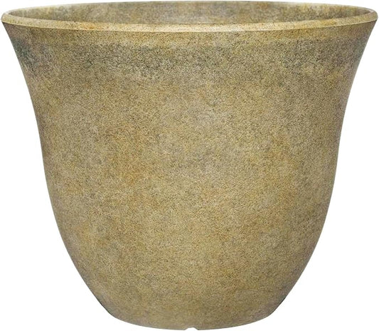 Classic Home and Garden Honeysuckle Planter, Patio Pot, 13" Fossil Stone (One Pack)