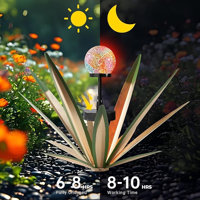 Tequila Rustic Sculpture Metal Yard Decor Hand Painted Metal Agave Garden Statue Green