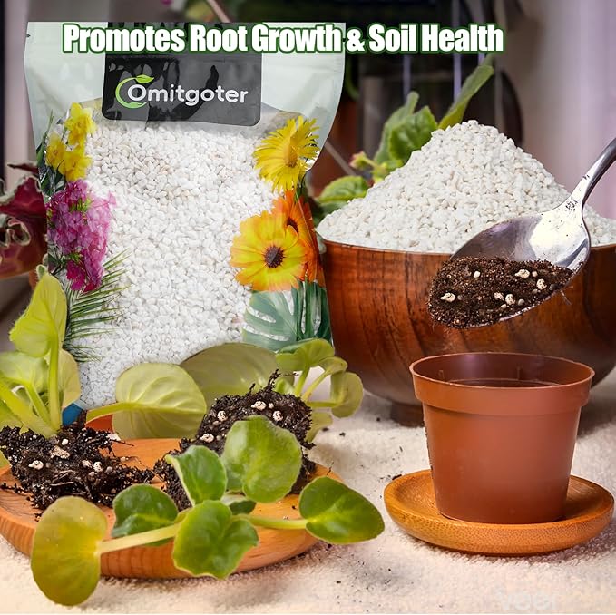 Horticultural Perlite for Plants 2qt, Natural Horticultural Soil Additive Conditioner Mix to Improve Soil Aeration & Dranage for Houseplant