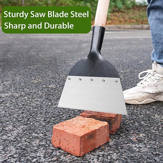 Garden Shovel Snow Shovel Multi-Functional Steel Flat Shovel Garden Spade Cleaning Scraper Garden Tool Ice Scraper Ice Chopper 8.3in/21cm