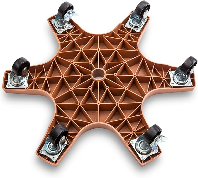 Bosmere Down Under Plant Caddie, Heavy Duty Plant Stand with Wheels, 500lb Capacity, 20-Inch, Adobe