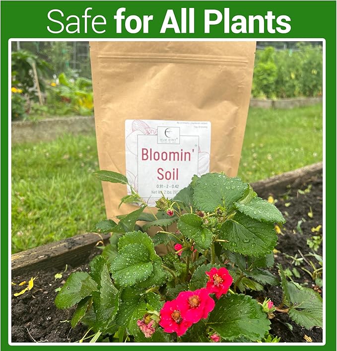 Elm Dirt Premium Bloom Soil - 100% Organic for Outdoor & Indoor Plants | Soil Enhancer for Plant Growth & Healthy Nutrients - Big Bloom Activator, 6 lbs