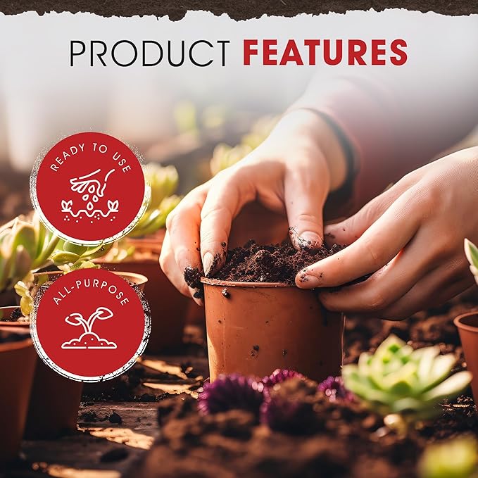 Garden Magic Potting Soil with Perlite for Lawns, Gardens, and Raised Planting Beds with Reed Sedge, Peat, and Sand, 40 Pounds (6 Pack)