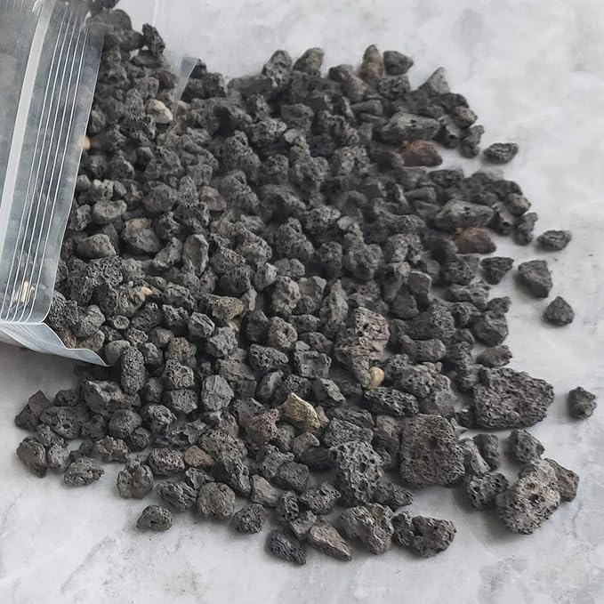 Black Lava Rocks for Plants -100% Pure Volcanic Rock No Dyes or Chemicals-Best Lava Stones Top Dressing for Cacti Succulents Plants,Bonsai