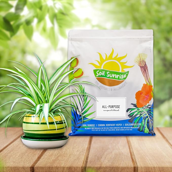 All-Purpose Compost Blend (4 Quarts), Deluxe Mix for Indoor/Outdoor Plants w/Mushroom Compost and Worm Castings