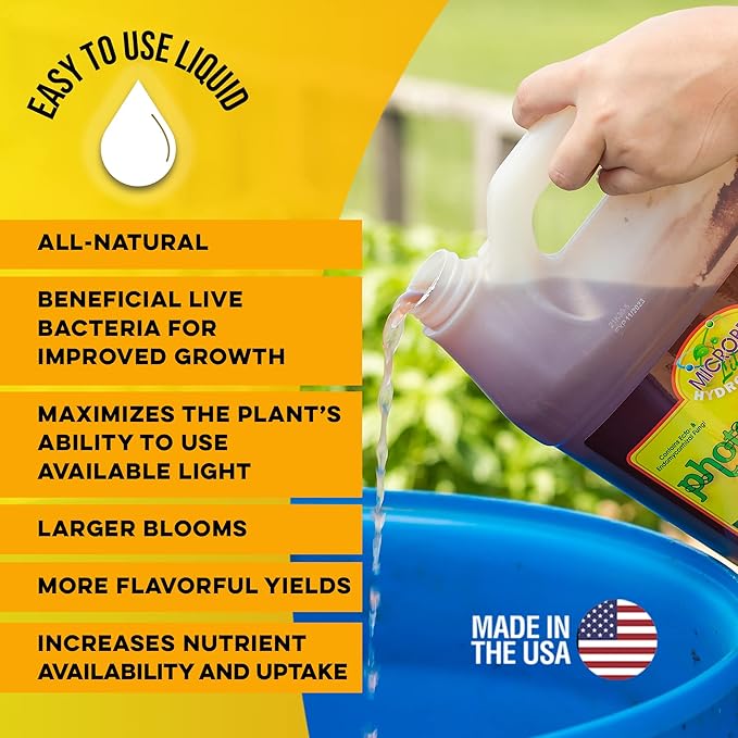 Microbe Life Hydroponics Premium Photosynthesis Plus to Grow Fruits, Vegetables, and Herbs, The Best Professional Big Bud Grow, Use with Any Feeding Systems Including Hydroponics or Soil, 16 Ounces