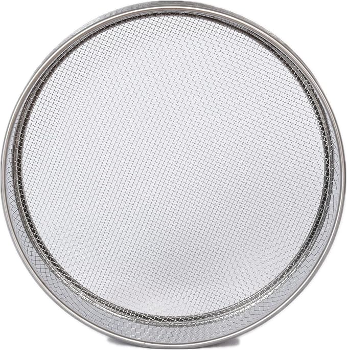 Garden Soil Sifter -10" Sifting Pan-Sieve for Sand Rocks Dirt Compost (1/12”Mesh Screen)