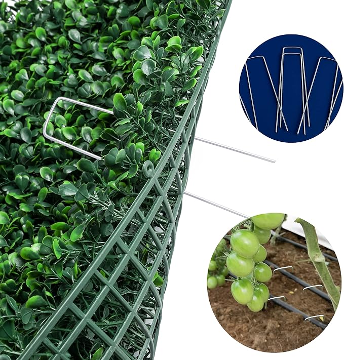 20 pcs 6 inch U-Shaped Landscape Staples, Garden Landscape Staples are Suitable for Outdoor Irrigation Hoses, Artificial Turf Nails, Fixed Fences and Tents, etc.