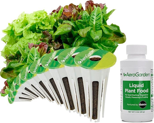AeroGarden Heirloom Salad Greens Mix Seed Pod Kit - Salad Kit for AeroGarden Indoor Garden, 9-Pod