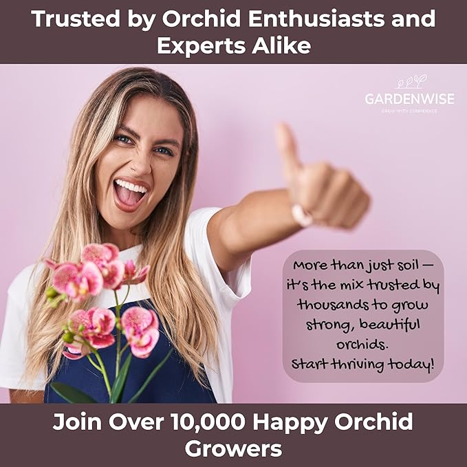 Orchid Potting Mix – Orchid Bark, Sphagnum Moss, Tree Fern & Perlite for Repotting Phalaenopsis Orchids, Indoor Plants, Orchid Soil Medium – Sustrato para Orquídeas (1 Quart)