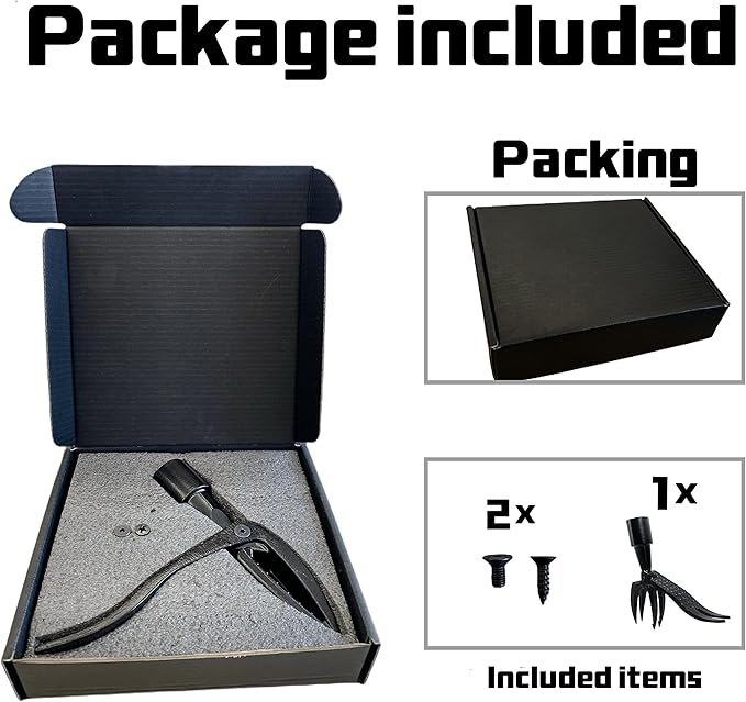 High Hardness Weed Pulling Tool - Manual Stand Up Weed Puller Tool Head Replacement - 4-Claw Steel Head Design, Black