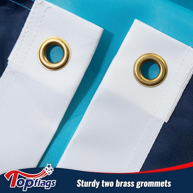 TOPFLAGS New Minnesota State Flag 3x5 Ft 210D MN Flags Heavy Duty Longest Lasting Sewn Stripes Embroidered Star Stronger Brass Grommets 4 Stitched Hemming Outdoor Vivid Color Fade Resistant Perfect for Outside