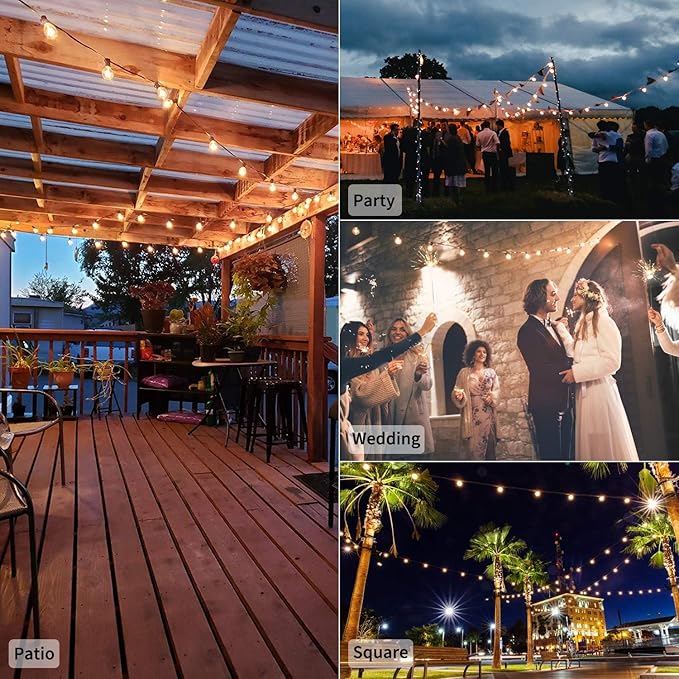 Brightown G40 Replacement Light Bulbs, 5W Clear Globe Bulb fits E12 C7 Candelabra Screw Base Sockets, 1.5 Inch Dimmable Light Bulbs for Indoor Outdoor Patio Decor, Pack of 50