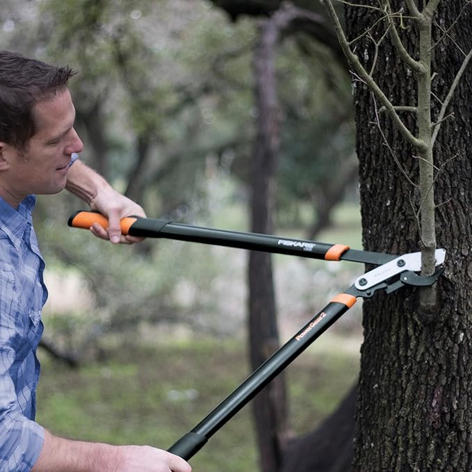 Fiskars 25-Inch Loppers for Tree Trimming, Heavy Duty, Sharp Steel Blade Tree Branch Cutter with up to 1.75" Diameter Cut Capacity, PowerGear2 Design with Compound Action for More Power, Hand Loppers