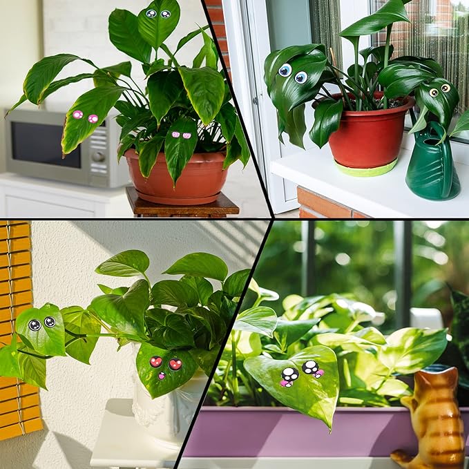 80 PCS Cute Plant Eyes for Potted Plants, Stereoscopic Eye Sticker, Perfect Indoor Plant Accessories, Ideal Unique Gifts for Plant Lovers