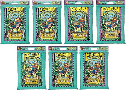 FoxFarm Ocean Forest Potting Soil, 12qt (Pack of 7) - Light, Aerated Texture, Designed for All Container Plants - pH Adjusted for Optimal Nutrient Uptake, Effectively Retains Moisture